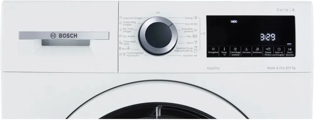 Bosch Serie 4 WNA13400NL çamaşır kurutma makinesi Solo Önden yüklemeli Beyaz Thumbnail 6