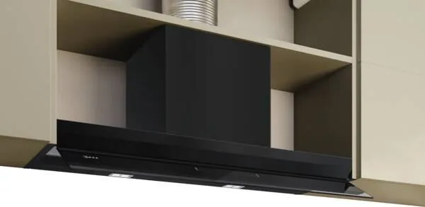Neff D97XDP2S0 ocak bacası Alttan-gömme Siyah 699 m³/Saat Davlumbaz ve Aspiratö