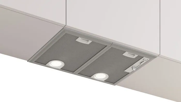 Bosch Serie 4 DHL555BM ocak bacası Gömme Metalik, Gümüş 604 m³/Saat Davlumbaz ve Aspiratö