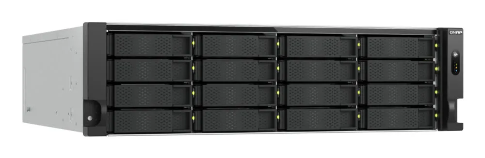 QNAP TS-h1677AXU-RP-R7-32G NAS Yatay (3U) AMD Ryzen™ 7 32 GB DDR5 256 TB HDD QNAP QTS Alüminyum, Siyah Thumbnail 1