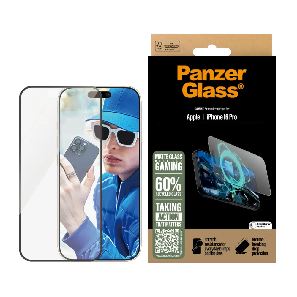 PanzerGlass® Gaming Screen Protector iPhone 16 Pro | Ultra-Wide Fit 2858 Thumbnail 1