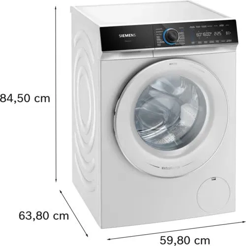 Siemens iQ700 WG56B20SFG çamaşır makinesi Önden yüklemeli 10 kg 1600 RPM Beyaz Thumbnail 4