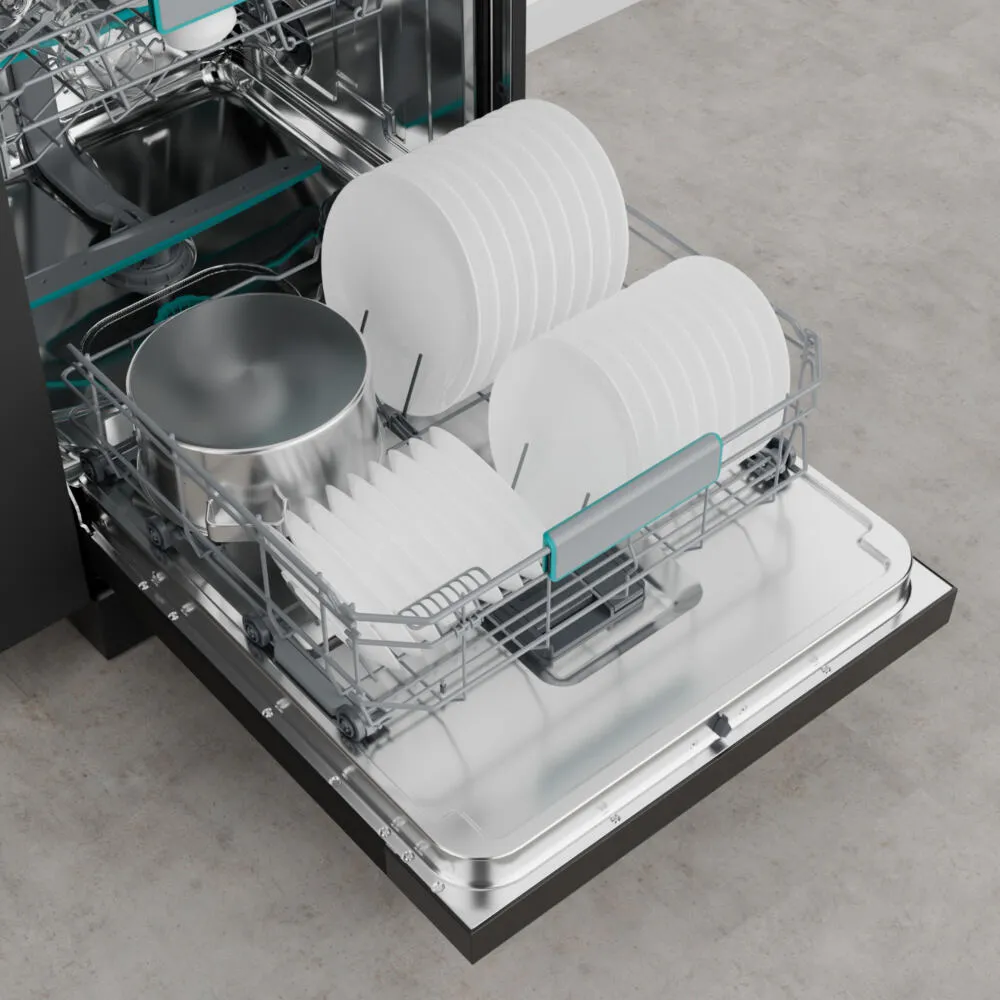 Hisense HS663A90BXUK Full Size Dishwasher - Black Inox Thumbnail 14