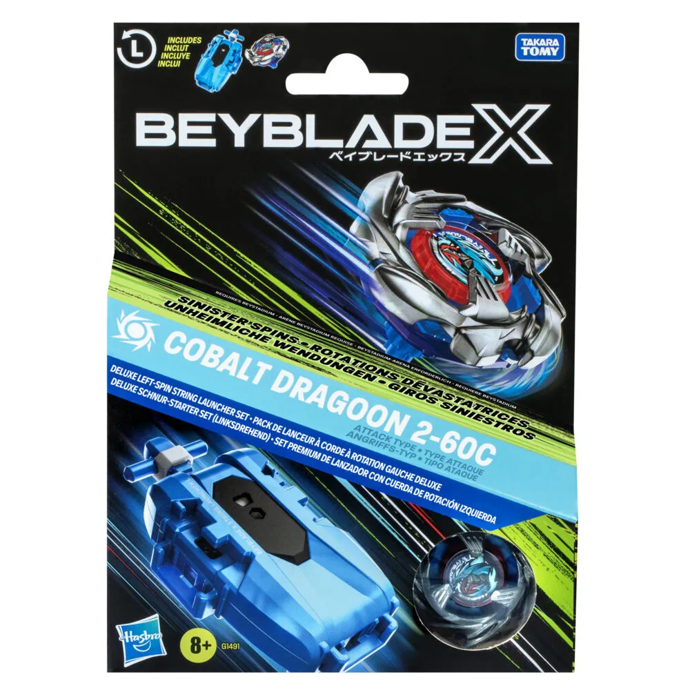 Beyblade X Cobalt Dragoon 2-60C Fırlatıcı Seti Aktif ve Beceri Oyuncakları