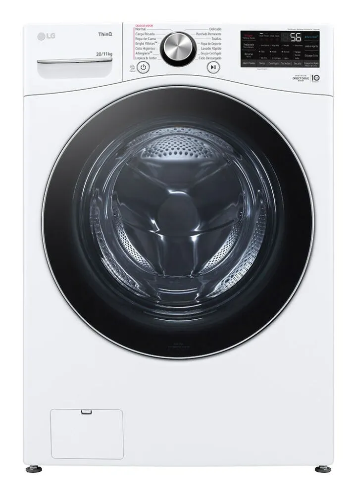 LG WD20WV26R çamaşır kurutma makinesi Solo Önden yüklemeli Beyaz Kurutmalı Çamaşır Makinesi