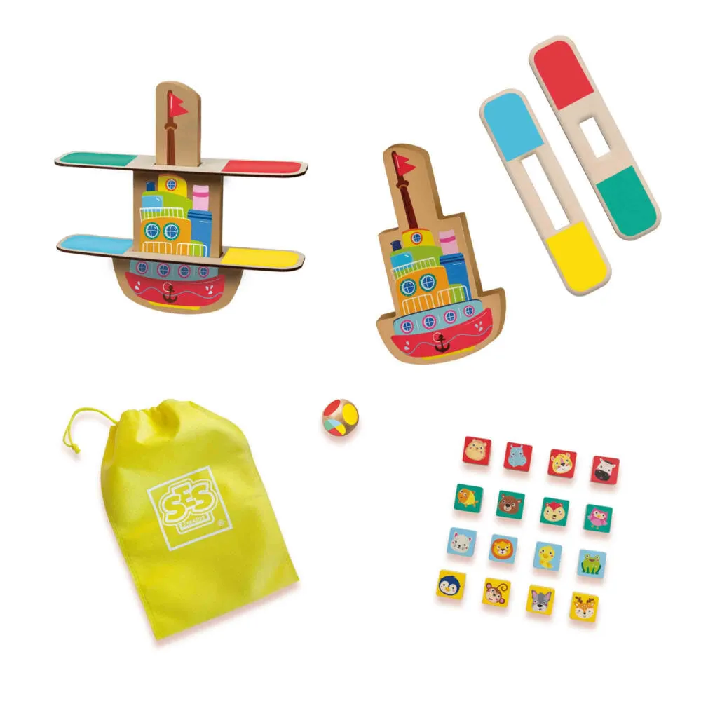 SES Creative Wooden balance boat Denge oyunu Thumbnail 1