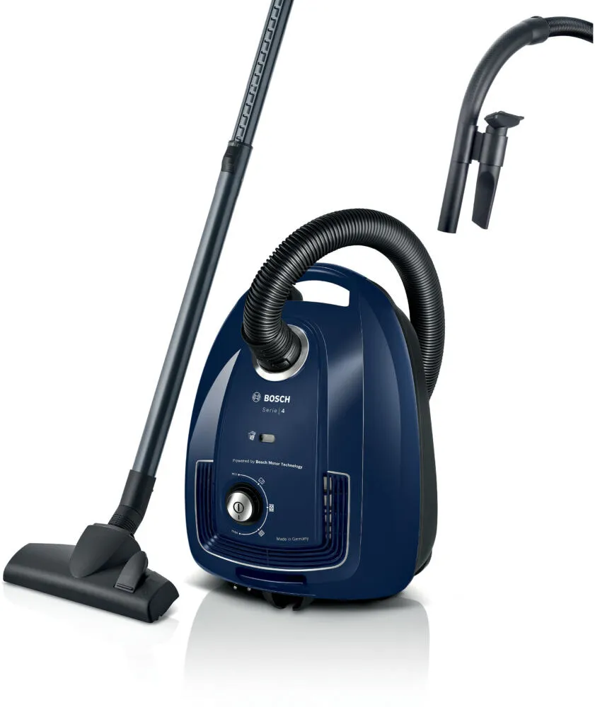 Bosch Serie 4 BGL38BU1 elektrik süpürgesi Tambur vakum Kuru 600 W Toz torbası Elektrikli Süpürge