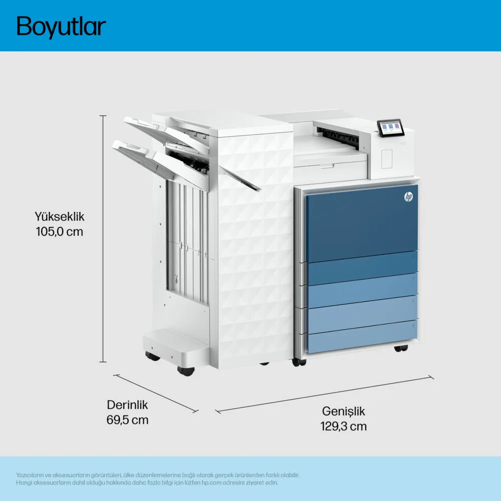 HP LaserJet Enterprise 8501x+ Siyah beyaz Yazıcı AQ1E4A Thumbnail 10