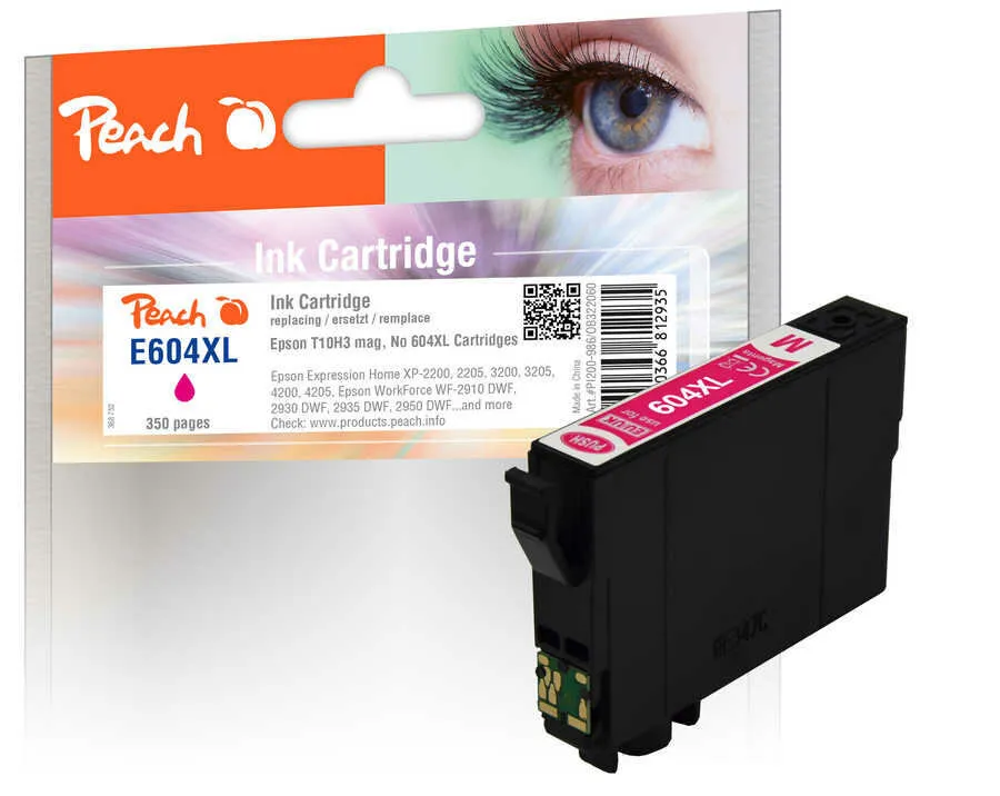 Peach 322060 mürekkep kartuşu 1 adet Uyumlu Macenta