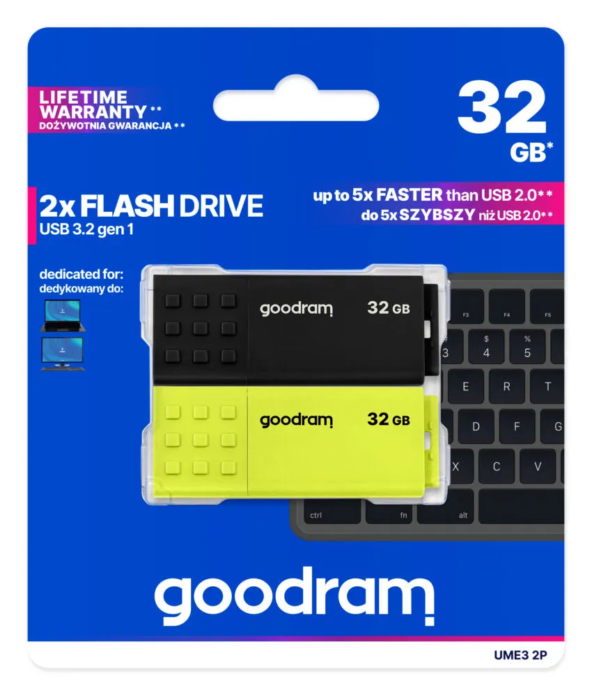 Goodram 2-PACK UME3-0320MXR11-2P 64 GB USB 3.2 Flash Bellek Thumbnail 5