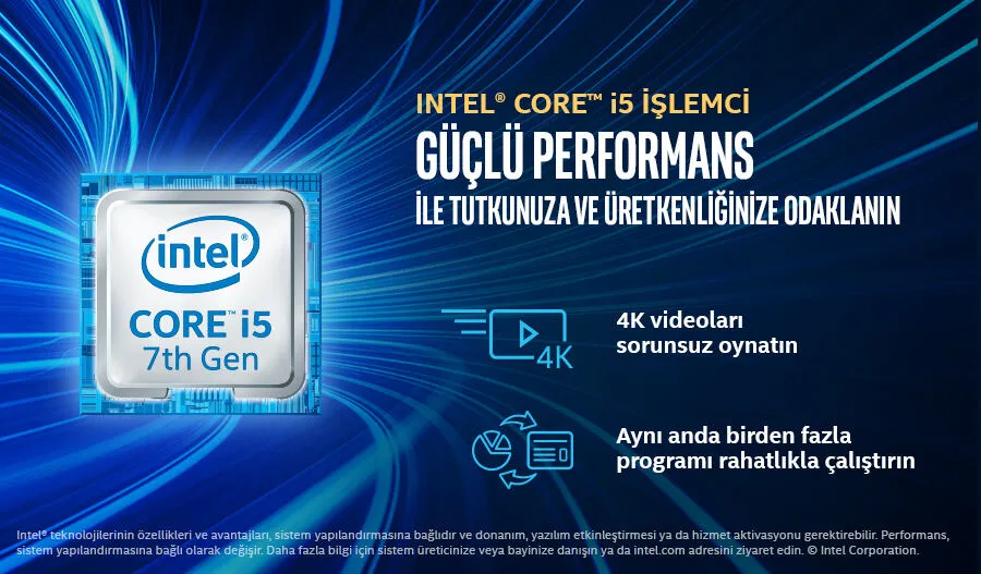 DELL 3264 8 GB 3264-1654 21.5 inç Dokunmatik FHD i5-7200U 8 GB RAM 1 TB SSD All-in-One Bilgisayar Thumbnail 7