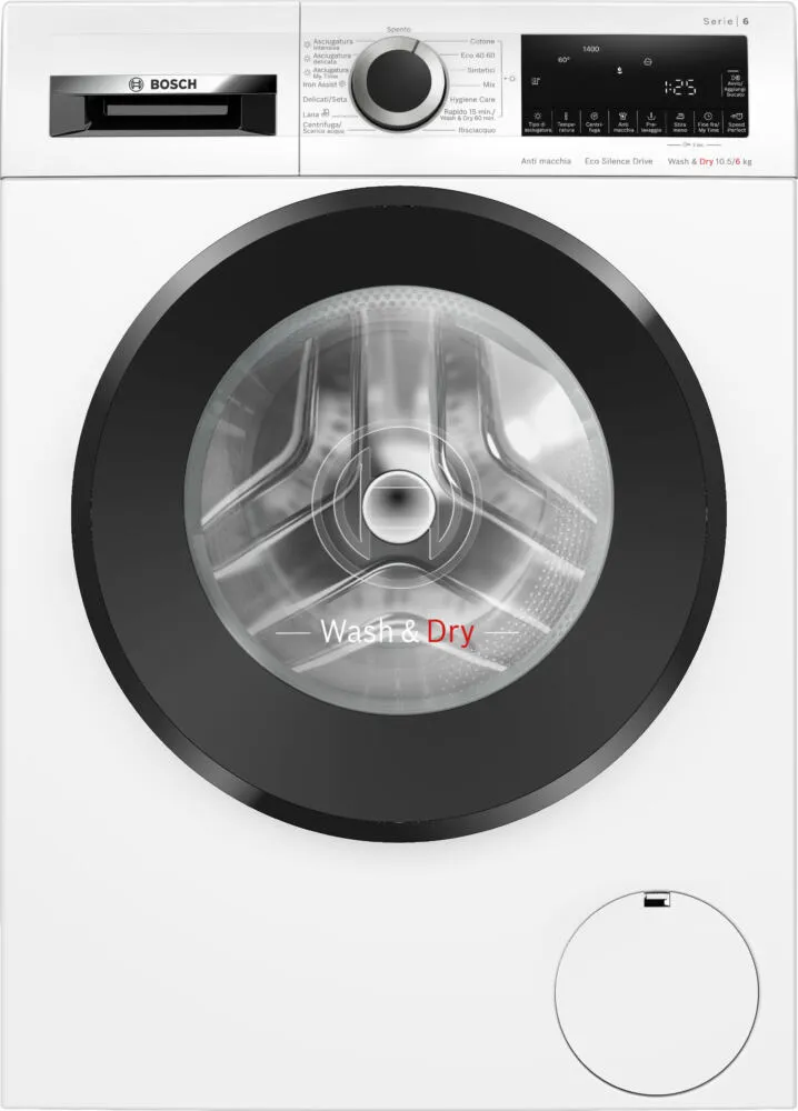 Bosch WNG25400IT çamaşır kurutma makinesi Solo Önden yüklemeli Beyaz Kurutmalı Çamaşır Makinesi