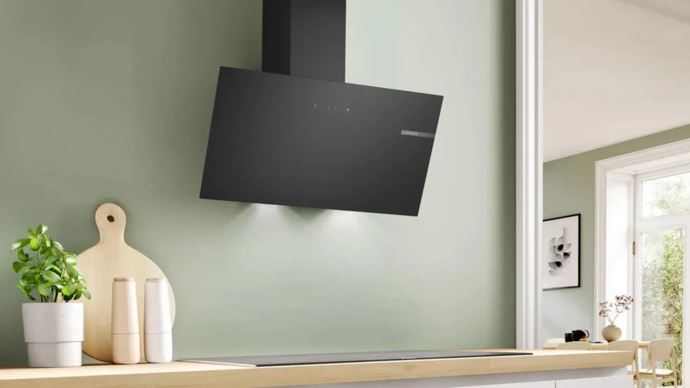 Bosch Serie 2 DWK85DK6K ocak bacası Duvara monteli Siyah 430 m³/Saat Thumbnail 1