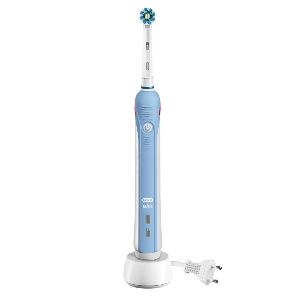 Oral-B PRO 80265751 elektrikli diş fırçası Yetişkin Döner-titreşimli diş fırçası Mavi Şarjlı Diş Fırçaları
