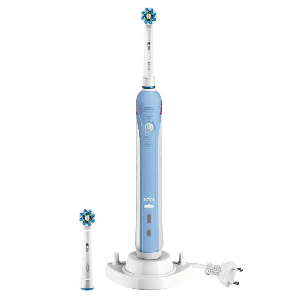Oral-B PRO 80265758 elektrikli diş fırçası Yetişkin Döner-titreşimli diş fırçası Mavi Şarjlı Diş Fırçaları