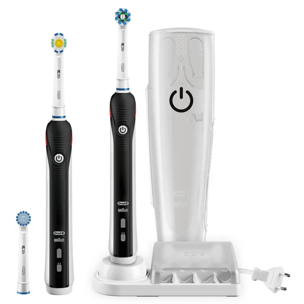 Oral-B PRO 80271867 elektrikli diş fırçası Yetişkin Döner-titreşimli diş fırçası Siyah, Beyaz Şarjlı Diş Fırçaları