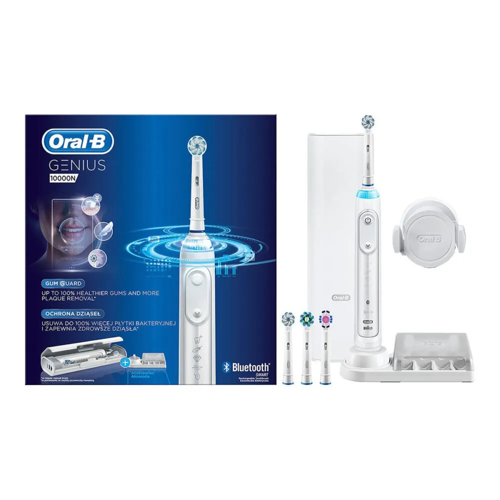 Oral-B Genius 10000N Yetişkin Döner-titreşimli diş fırçası Beyaz Şarjlı Diş Fırçaları