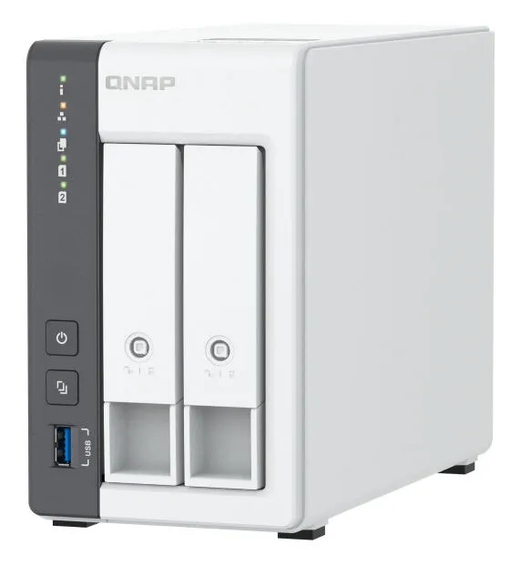 QNAP TS-216G NAS Dikey (Tower) Cortex-A55 4 GB 32 TB HDD Beyaz Thumbnail 3