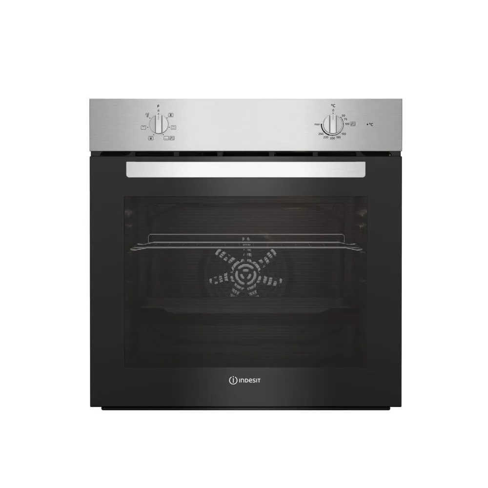 Indesit IB 25RE X 66 l 2400 W Siyah, Paslanmaz çelik Fırın