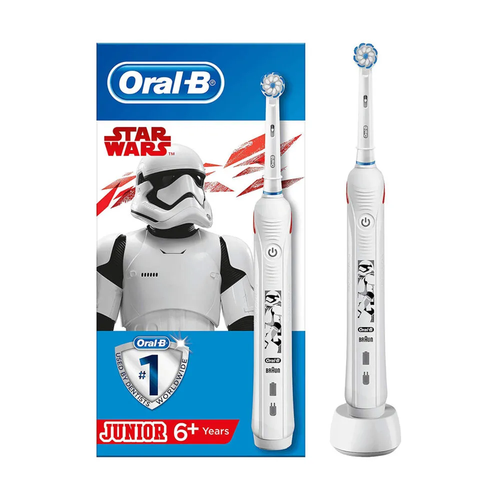 Oral-B Junior Pro2 Starwars Çocuk Döner-titreşimli diş fırçası Beyaz Şarjlı Diş Fırçaları