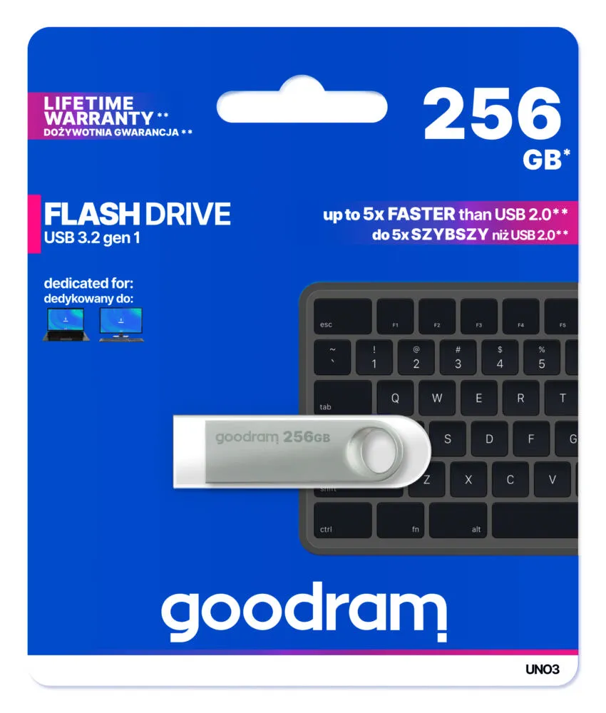 Goodram USB UNO3-2560S0R11 256 GB 3.2 Flash Bellek Thumbnail 4