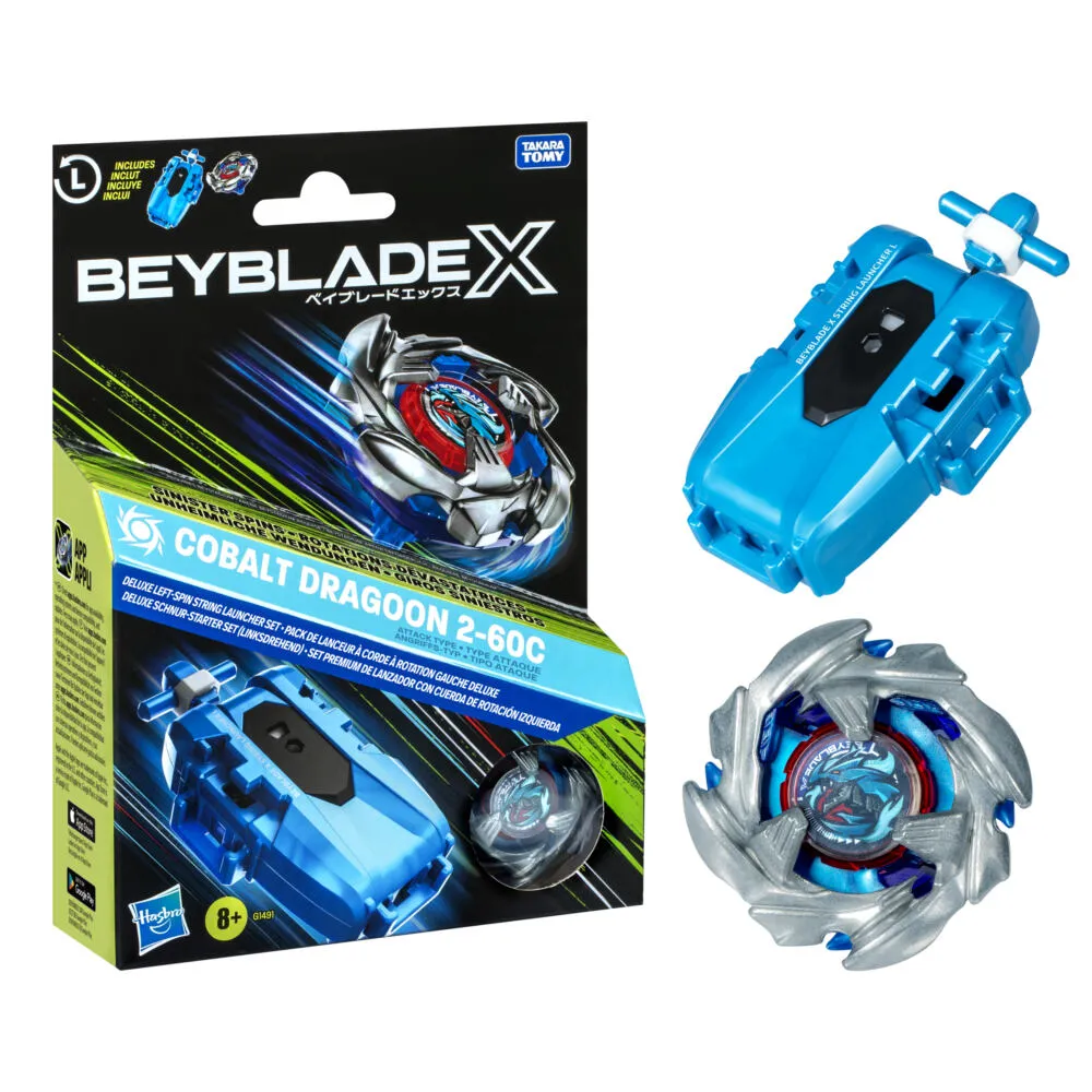Beyblade X Cobalt Dragoon 2-60C Fırlatıcı Seti Thumbnail 2