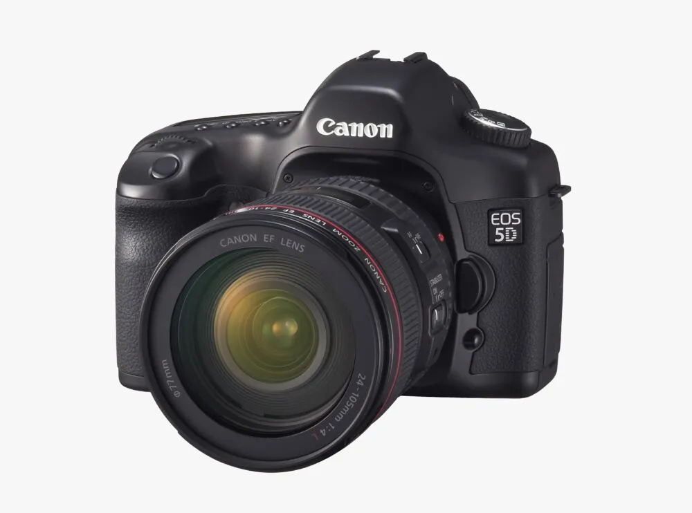 Canon EOS 5D + EF 24-105L IS USM Kit 12,8 MP CMOS Siyah Digital Kame