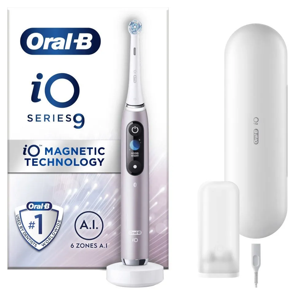 Oral-B iO Series 9 Yetişkin Döner-titreşimli diş fırçası Gül Şarjlı Diş Fırçaları