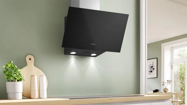 Bosch Serie 2 DWK63PJ61T ocak bacası Duvara monteli Siyah 360 m³/Saat Thumbnail 1