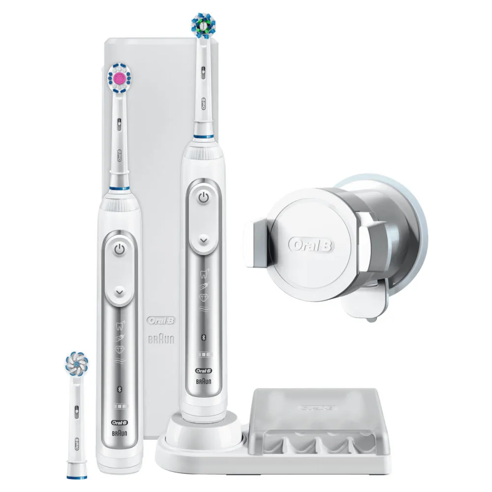 Oral-B Genius 8900 CrossAction Yetişkin Döner-titreşimli diş fırçası Beyaz Şarjlı Diş Fırçaları