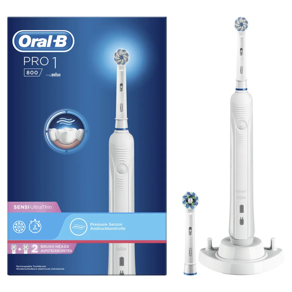 Oral-B PRO 80328933 elektrikli diş fırçası Yetişkin Döner-titreşimli diş fırçası Beyaz Şarjlı Diş Fırçaları