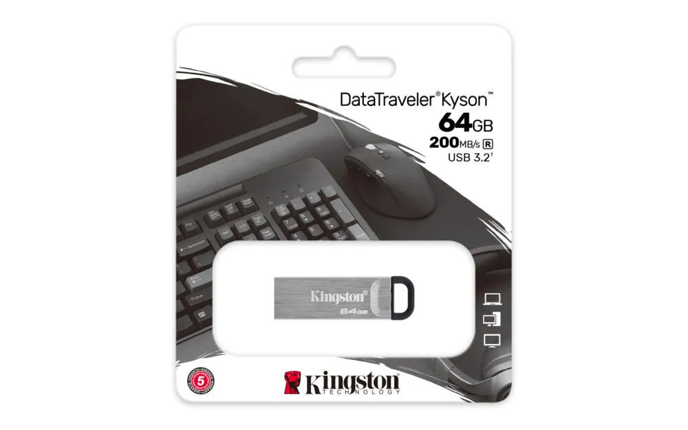 Kingston Technology Kyson 64 GB DTKN/64GB USB 3.2 200 MB/s Flash Bellek Thumbnail 6