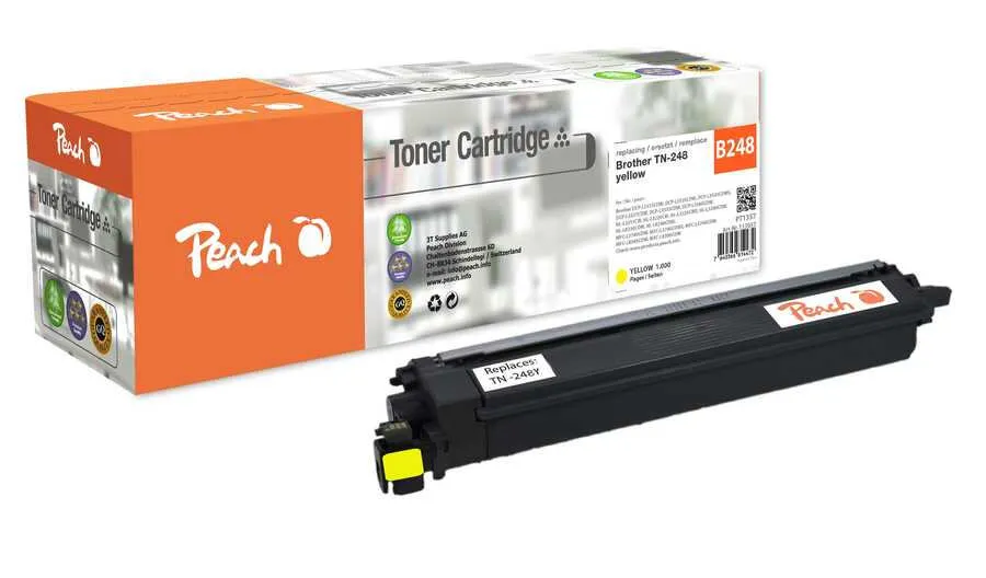 Peach PT1357 toner kartuşu 1 adet Uyumlu Sarı