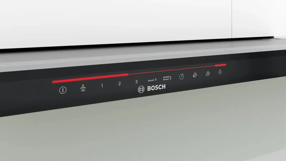 Bosch Serie 8 DFS098K54 ocak bacası Yarı yerleşik (dışa çekmeli) Paslanmaz çelik 412 m³/Saat Thumbnail 4