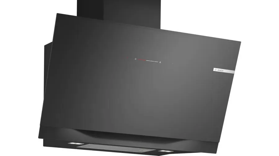 Bosch Serie 8 DWK91LT60 ocak bacası Duvara monteli Siyah 441 m³/Saat Davlumbaz ve Aspiratö