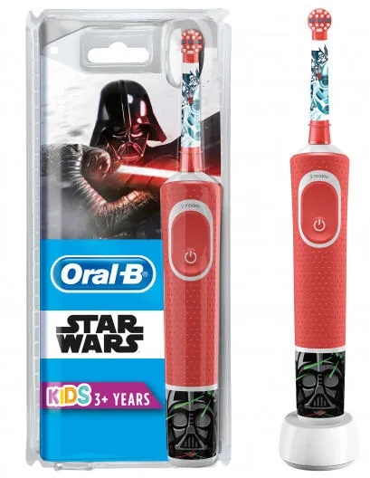 Oral-B Stages Power D100 StarWars Çocuk Döner diş fırçası Kırmızı Şarjlı Diş Fırçaları