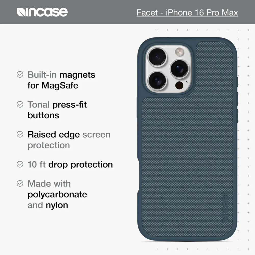 Incase FACET IPHONE 16 PRO MAX Cep telefonu kılıfı 17,5 cm (6.9") Kapak Mavi Thumbnail 2