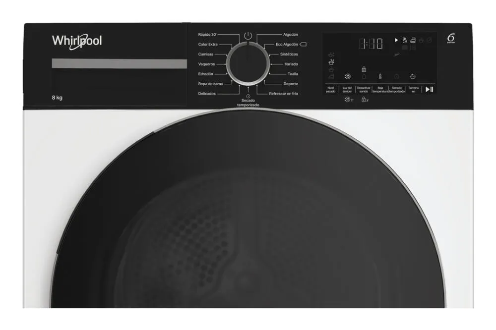 Whirlpool C WSD 83M WBS ES kurutucu Solo Önden yüklemeli 8 kg Beyaz Thumbnail 2