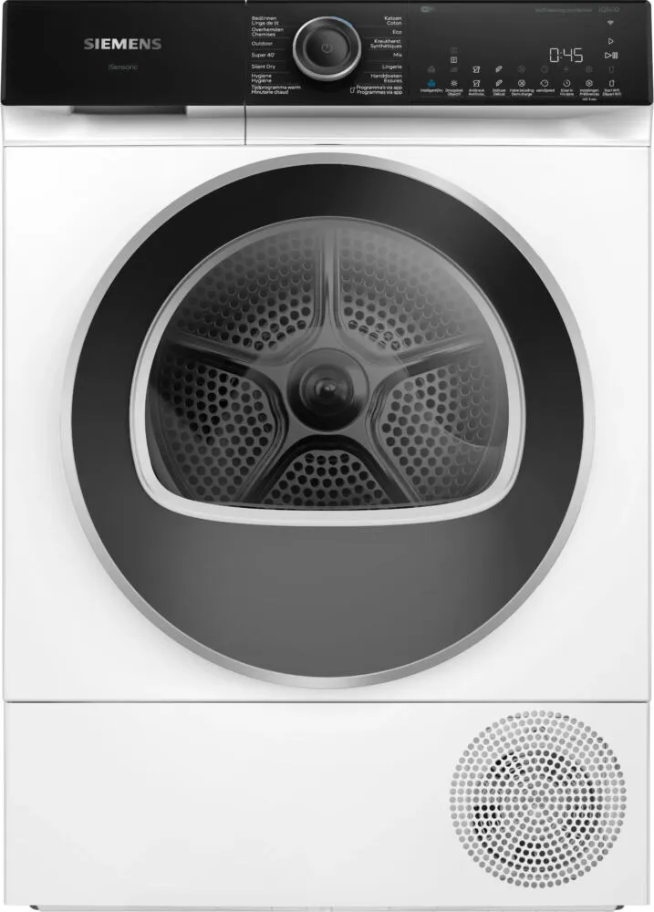 Siemens iQ500 WQ46H2DPFG kurutucu Solo Önden yüklemeli 9 kg Beyaz Kurutma Makinesi