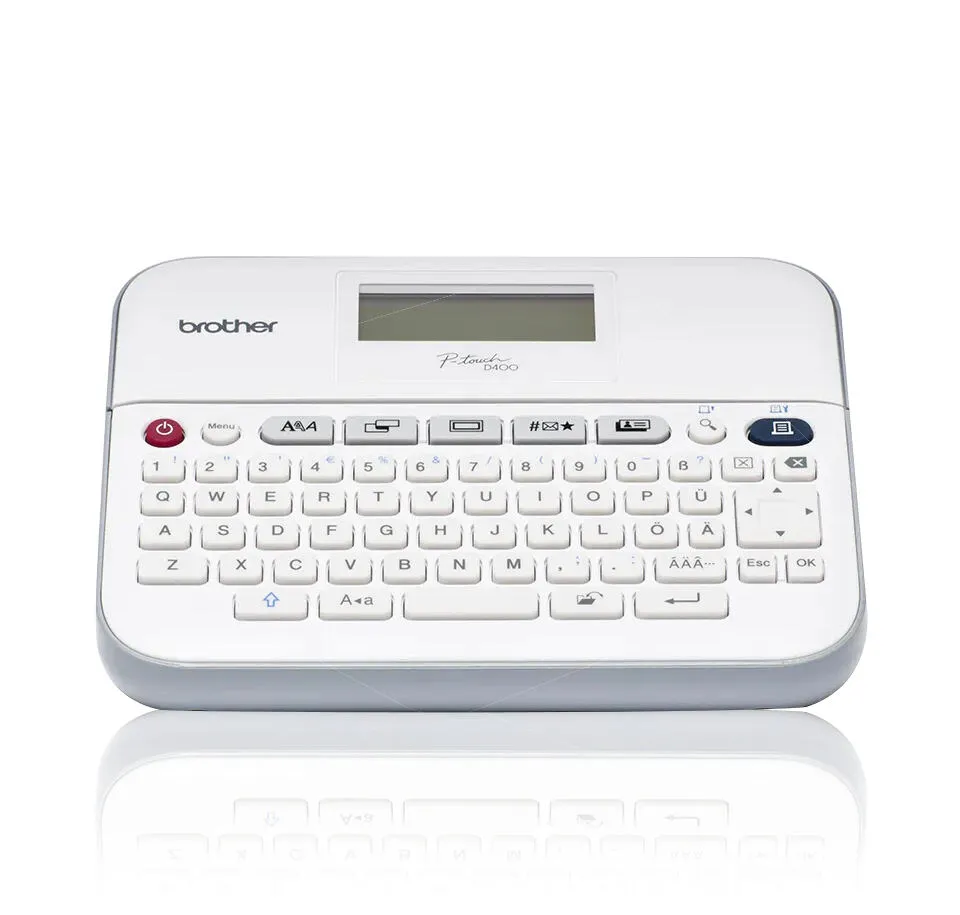 Brother PT-D400ZU1 etiket yazıcı Termal transfer 180 x 180 DPI 20 mm/saniye TZe QWERTY Barkod Yazıcı