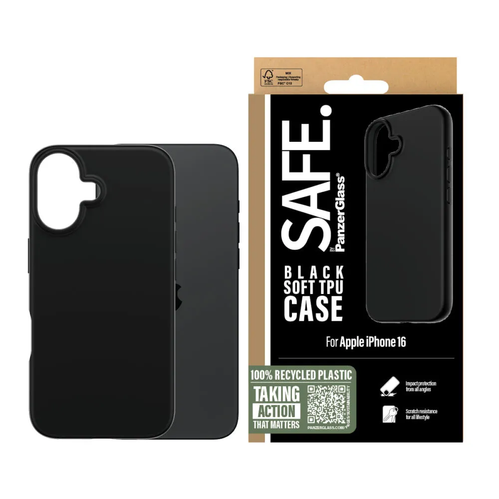 PanzerGlass SAFE. by PanzerGlass® TPU Case Black iPhone 16 SAFE95900 Thumbnail 1