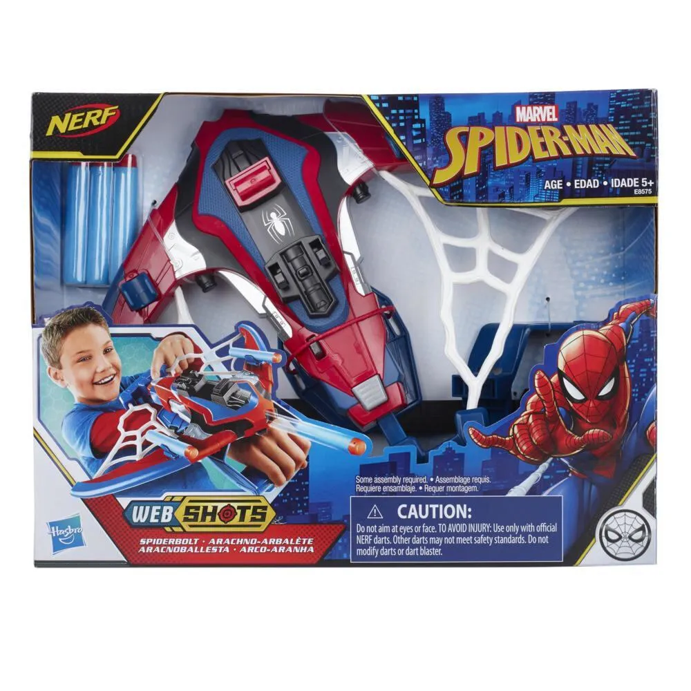 Hasbro Spider-Man Web Shots Spiderbolt NERF Powered Blaster E8575EU4 Thumbnail 1