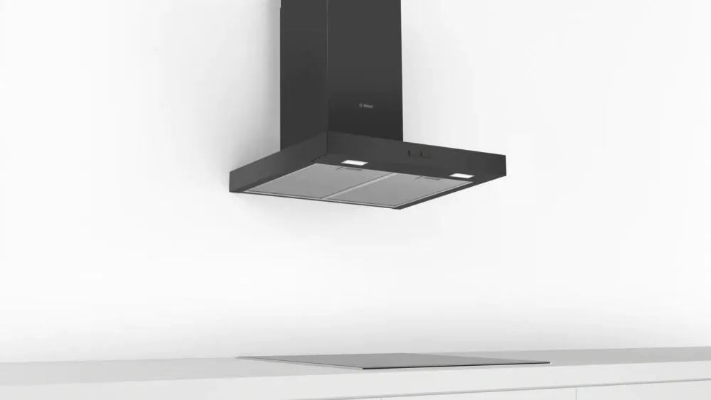 Bosch Serie 2 DWB66BC60B ocak bacası Duvara monteli Siyah 621 m³/Saat Thumbnail 3