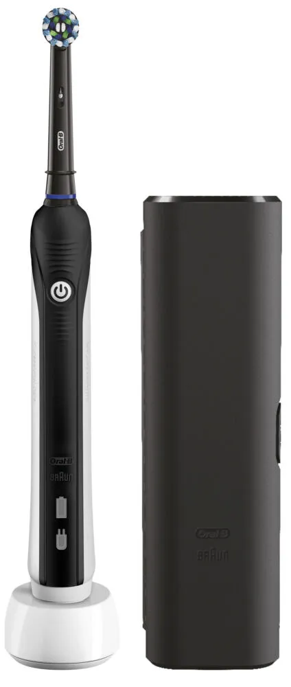 Oral-B PRO 750 Yetişkin Döner-titreşimli diş fırçası Siyah, Beyaz Şarjlı Diş Fırçaları