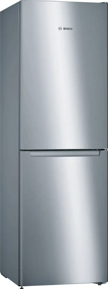 Bosch Serie 2 KGN34NLEA donduruculu buz dolabı Solo 300 l Paslanmaz çelik Buzdolabı