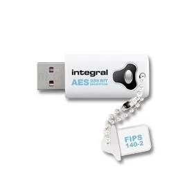 Integral INFD16GCRYPTOMAC140-2 USB flash sürücü 16 GB A tipi USB 2.0 Beyaz USB Bellek