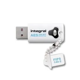 Integral INFD32GCRYPTOMAC140-2 USB flash sürücü 32 GB A tipi USB 2.0 Beyaz USB Bellek