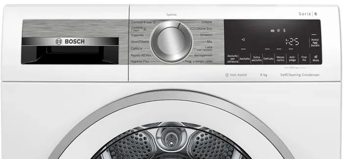 Bosch WQG245AEIT kurutucu Solo Önden yüklemeli 9 kg Beyaz Thumbnail 2
