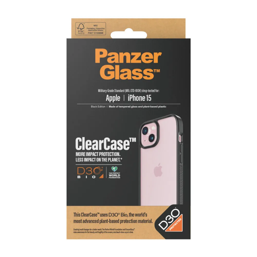 PanzerGlass® ClearCase Transparent & D3O® iPhone 15 1176 Thumbnail 4