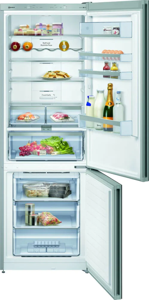 Neff KG7493BD0 donduruculu buz dolabı Solo 438 l Siyah, Gümüş Buzdolabı